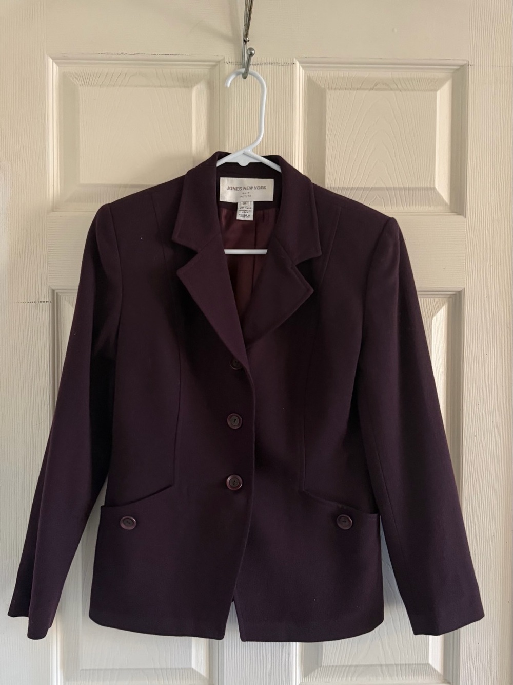 Jones New York Women's Dark Plum Tailored Blazer